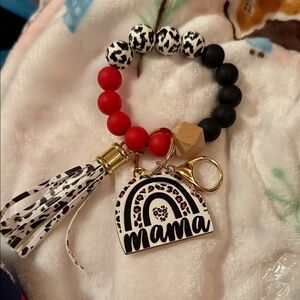 Mama Keychain Bracelet with Tassel